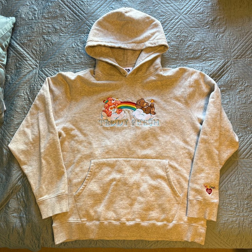 Care Bears Teddy Fresh Embroidered Hooded Sweatshirt L